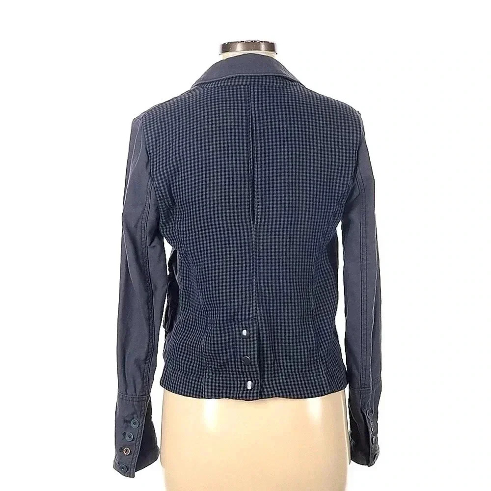 Anthropologie Hei Hei Delanie Smokey Blue Grey Button Down Blazer Jacket Size 6 - Picture 4 of 13